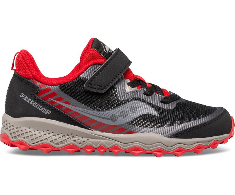 Tenis Saucony Peregrine 11 Shield A/C Niños Negros Rojos | México 819DFMN